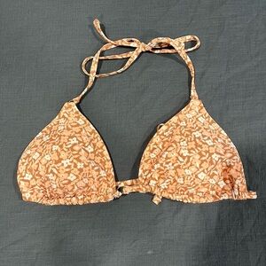 Aerie flower triangle bikini top